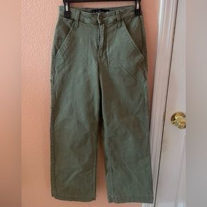 Olive Green Hollister Cargo-style Pants